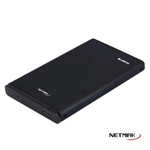 [10288] Netmak Nm-Case-Al Carry Disk USB 3.0 Aluminio Para discos 2.5" Hdd/Ssd