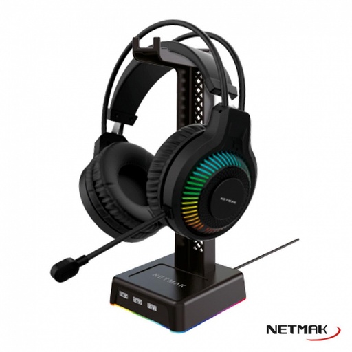 [10293] Netmak Nm-Hs430 Base Para Auricular Rgb