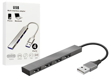 [10319] Hub Usb 4 Puertos Usb H 2.0 Simil Metalico Tp-17816