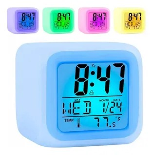 [10367] Reloj Despertador Digital A Pila Con Luz Led