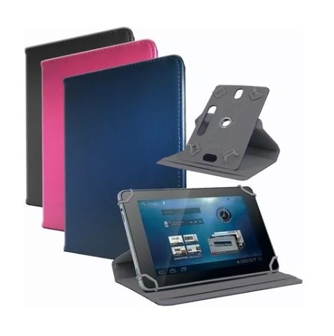 [10403] Funda tablet universal Tecnocel Tab diseño/lisa 10"- 11" Gira 360° Negro