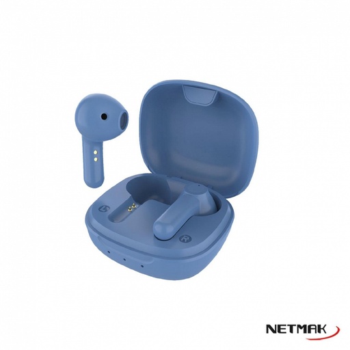[10453] Netmak Nm-Miko-B Auricular Bluetooth Tws Touch Azul