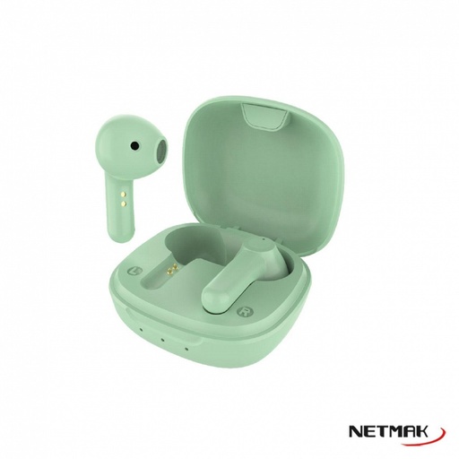 [10454] Netmak Nm-Miko-G Auricular Bluetooth Tws Touch Verde