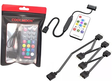 [10583] Controladora Argb 5V 3 Pines A Sata Con Control Remoto Y Cable Tp-19604