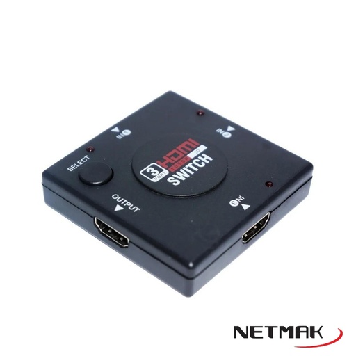 [10647] Netmak Nm-Hd3 Switch Divisor Hdmi x 3 Entradas + 1 Salida 1080P 