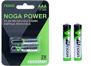 Noganet  Pilas Recargables Aaa 1300 Mah Blister X 2 1.2V