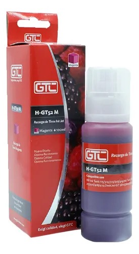 [10768] Gtc Tinta Alternativa Hp Gt52M Magenta Sistema Continuo 100Ml Hp 5810 Y 5820 