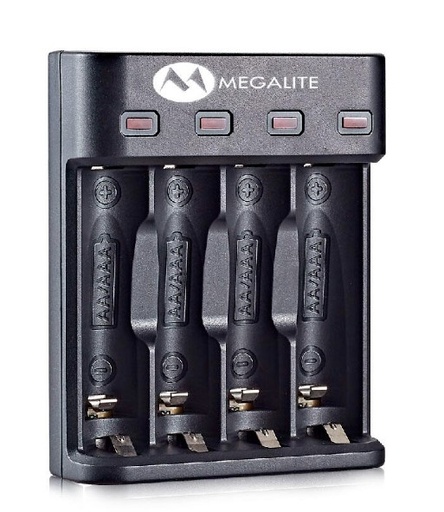 [10778] Megalite P804U Cargador Inteligente Para Baterias Aa-Aaa Nickel 4 Slots Usb