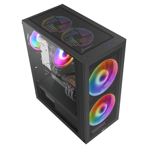 [10792] Formula V Gabinete Air Power G5 Duo Black Atx/Matx/Itx + 3 Fans Frgb 