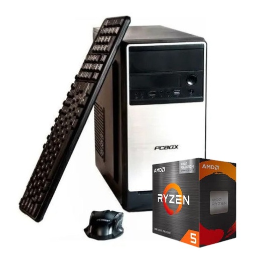 [10821] Pc Pcbox Amd Ryzen 5 5600Gt 16Gb Ssd 480Gb Kit Teclado Mouse Sin Sistema 