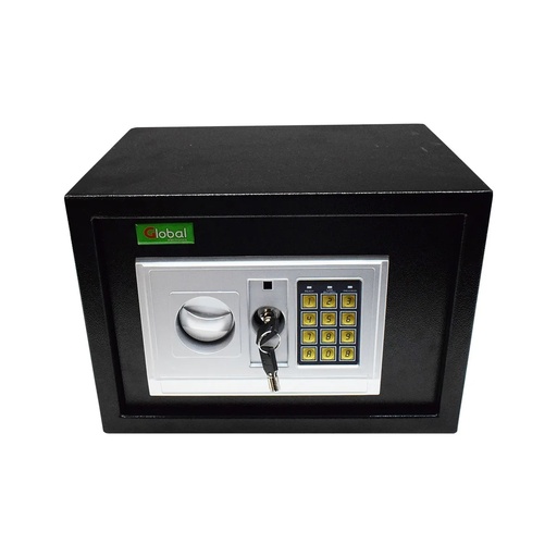 [10869] Global Caja Fuerte Digital Con Apertura Electrónica Teclado 2 Llaves Para Cerradura Mecánica Safebox-D-35X25X25
