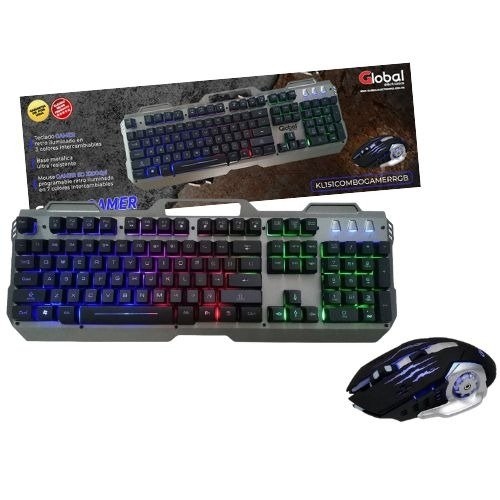 [10907] Jahro Jh-Cb02 Combo Gamer Teclado Mouse Usb Rgb 