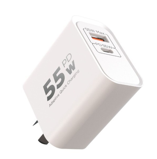 [10932] Xaea Cargador Celular 220W Modx-516 Hyper 5.4A Usb + Tipo C Carga Rapida 5V 9V 55W Ultra Rapida