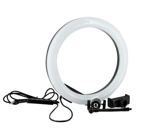 [11096] Aro De Luz Led 26Cm Selfie 2700-7000K 12W Usb ( Sin Tripode)