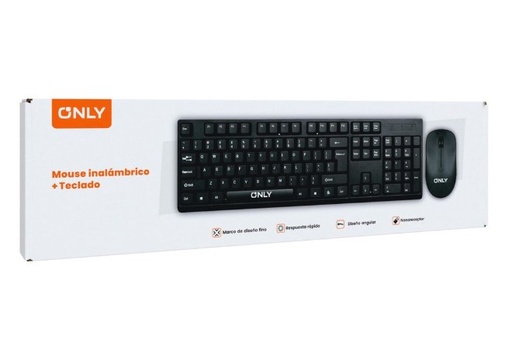 [11108] Xaea Only Combo Teclado Mouse Inalambrico Wireless Usb - Pila 2Xaa
