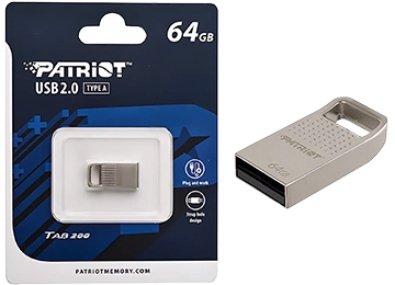 [11121] Pendrive 64Gb Patriot Tab200 Usb 2.0 Mini Nano Metalico