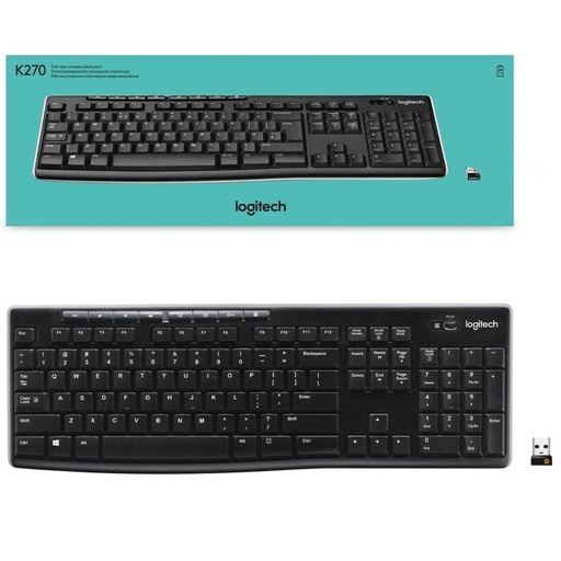 [11144] Logitech K270 - Teclado Wireless Inalambrico Usb Negro