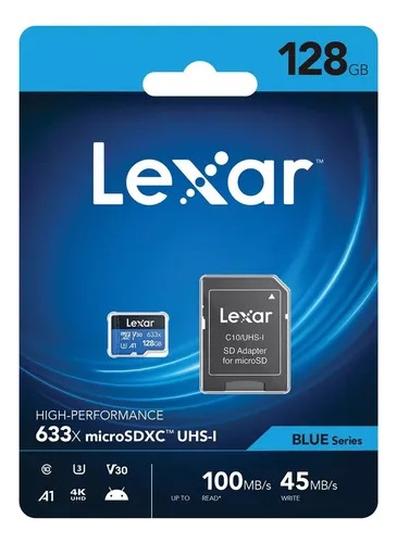 [11147] Lexar Microsd 128Gb Lexar 633X - C10 A1 U3 V30 Con Adaptador 4K Uhd