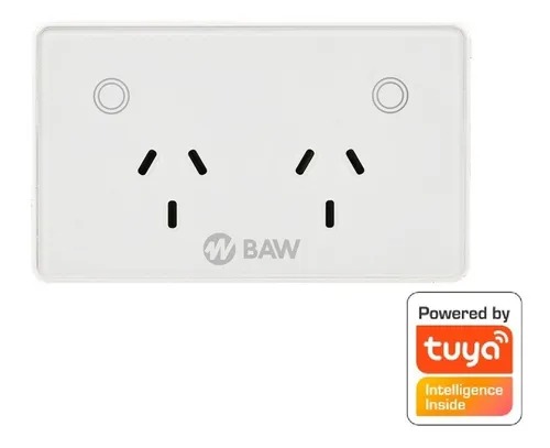 [11171] Baw Tomacorriente Doble Smart Wifi 10A De Pared Mg-Jt2W