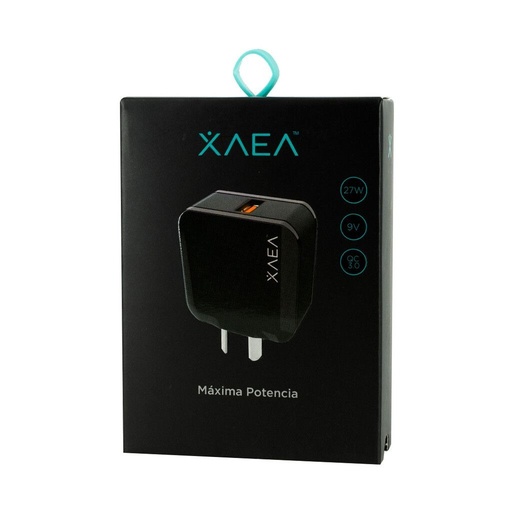 [11199] Xaea Mod10 Cargador Celular 220V 5V 9V 27W - Carga Rapida 1 Usb 3.0 + Cable Tipo C