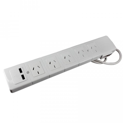 [11203] Kalop Zapatilla Prolongador Multinorma 5 Tomas + 2 Usb Con Interruptor Cable 1.5M