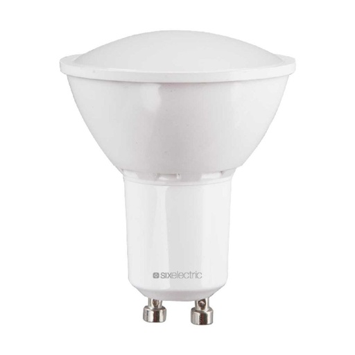 [11206] Sixelectric Lámpara Dicroica Led 6W 36° Gu10 Luz Cálida 3000K 
