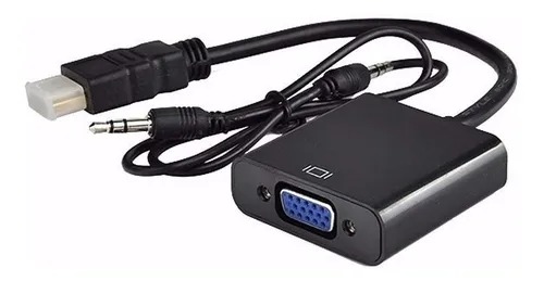 [11245] Jahro Jh-360 - Conversor Adaptador Hdmi In A Vga Out Video 1080P + Cable Auxiliar