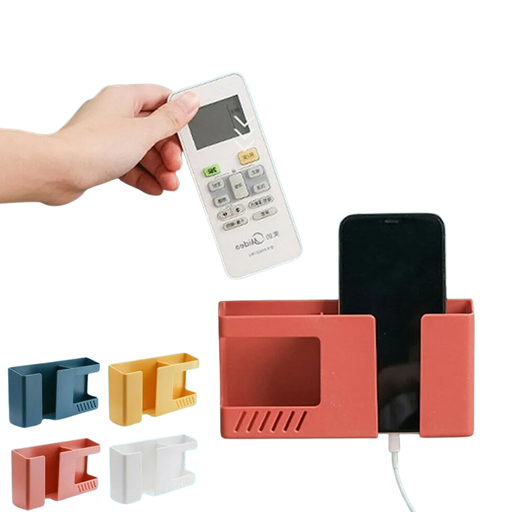 [11294] Organizador De Control Celular Cables Montaje En Pared Blanco O Negro