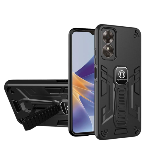 [11297] Funda Armour Antigolpes Iphone 17 Reforzada Con Soporte Y Adaptador Magnético Negro