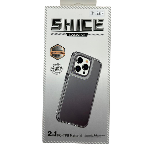 [11313] Funda Tpu Antigolpe Iphone 17 Air Negro Transparente Shice 