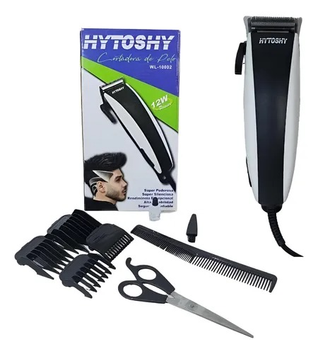 [11330] Cortadora De Pelo Hytoshy Con 8 Accesorios 12W  Wl-10001B