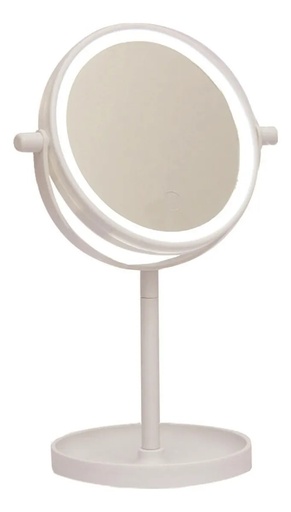 [11332] Espejo Táctil Led Con Base Y Rotación 180° (4X Aaa No Incluidas)