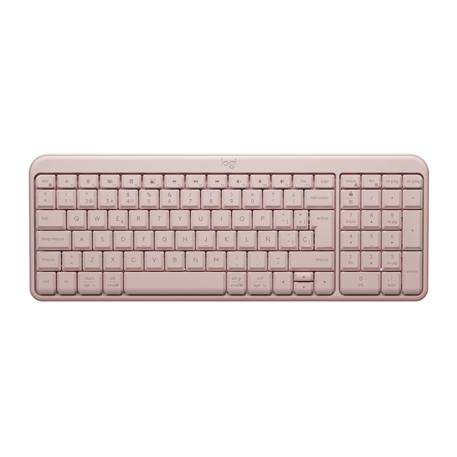 [LOGTECK250R] Teclado Bluettoth Logitech K250 Rosa