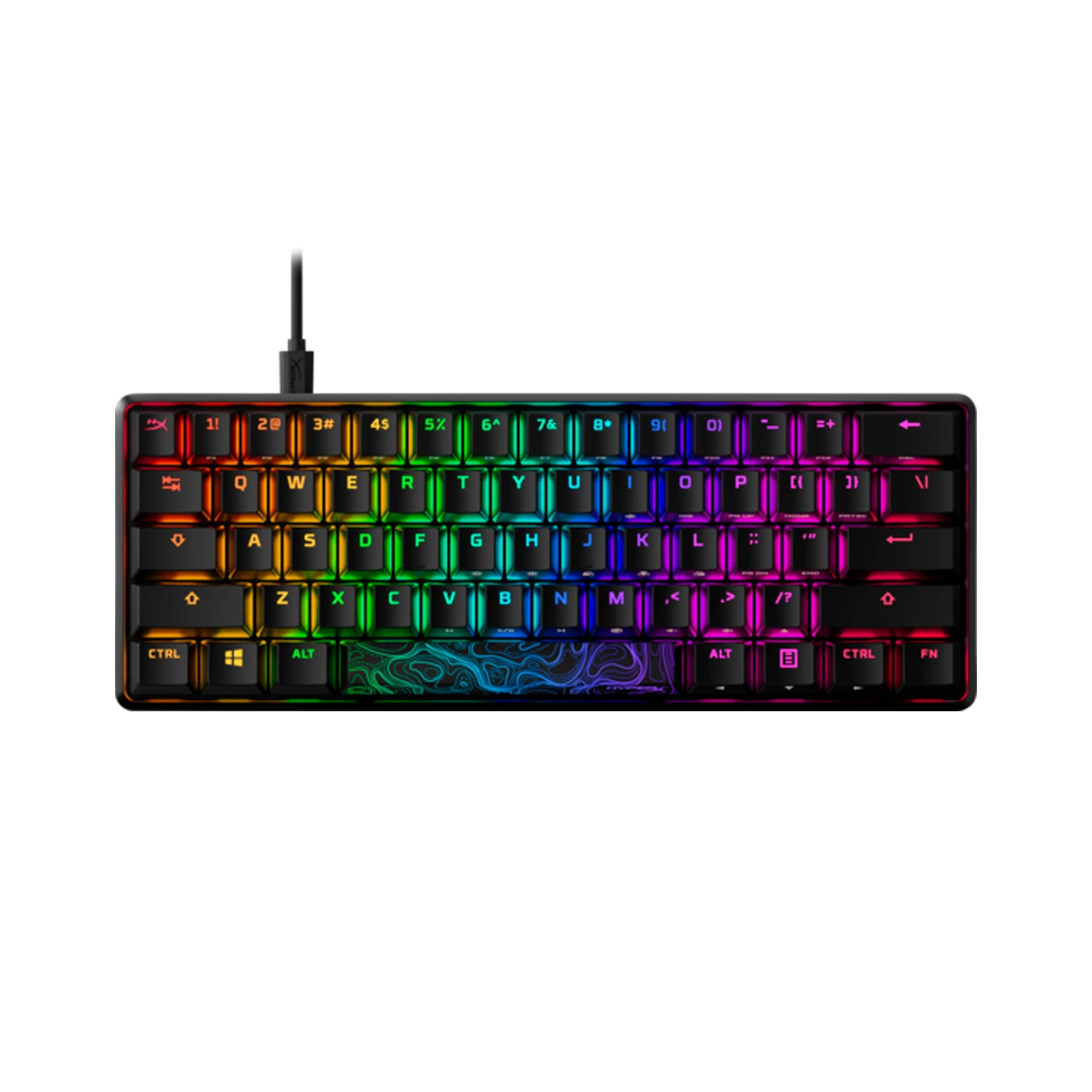 [KINTECHP4P5N4AA] Teclado C/Cable Hyperx Alloy Origins 60 Red Us Negro