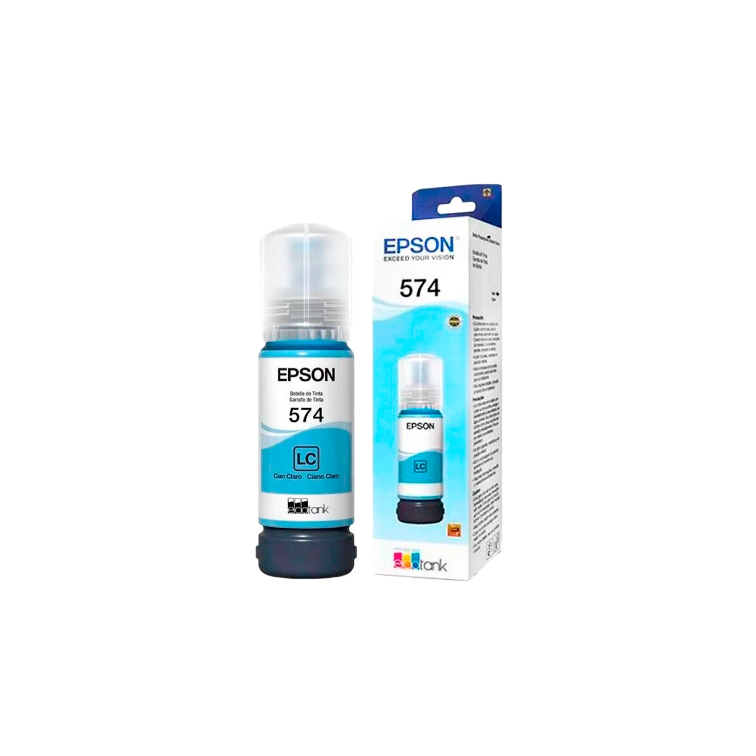 [EPST574520-AL] Botella De Tinta  Epson 574 Cian Claro