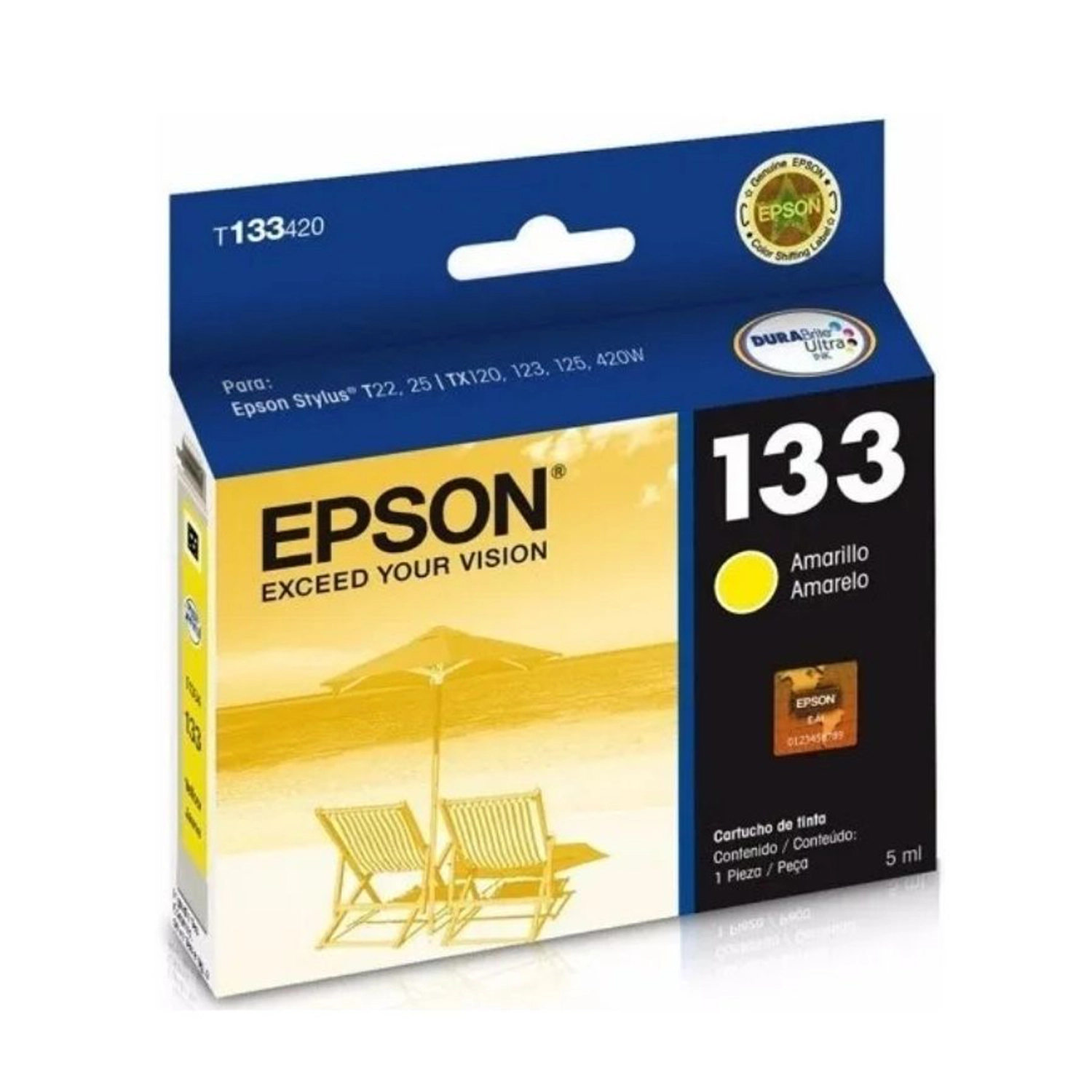 [EPST133420-AL] Cartucho De Tinta Epson 133 Amarillo