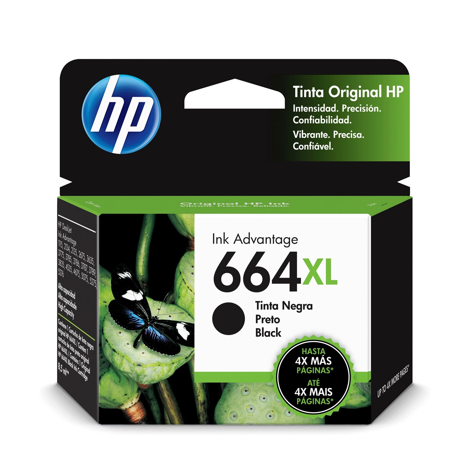 [HP-F6V31AL] Cartucho De Tinta Hp 664Xl Negro