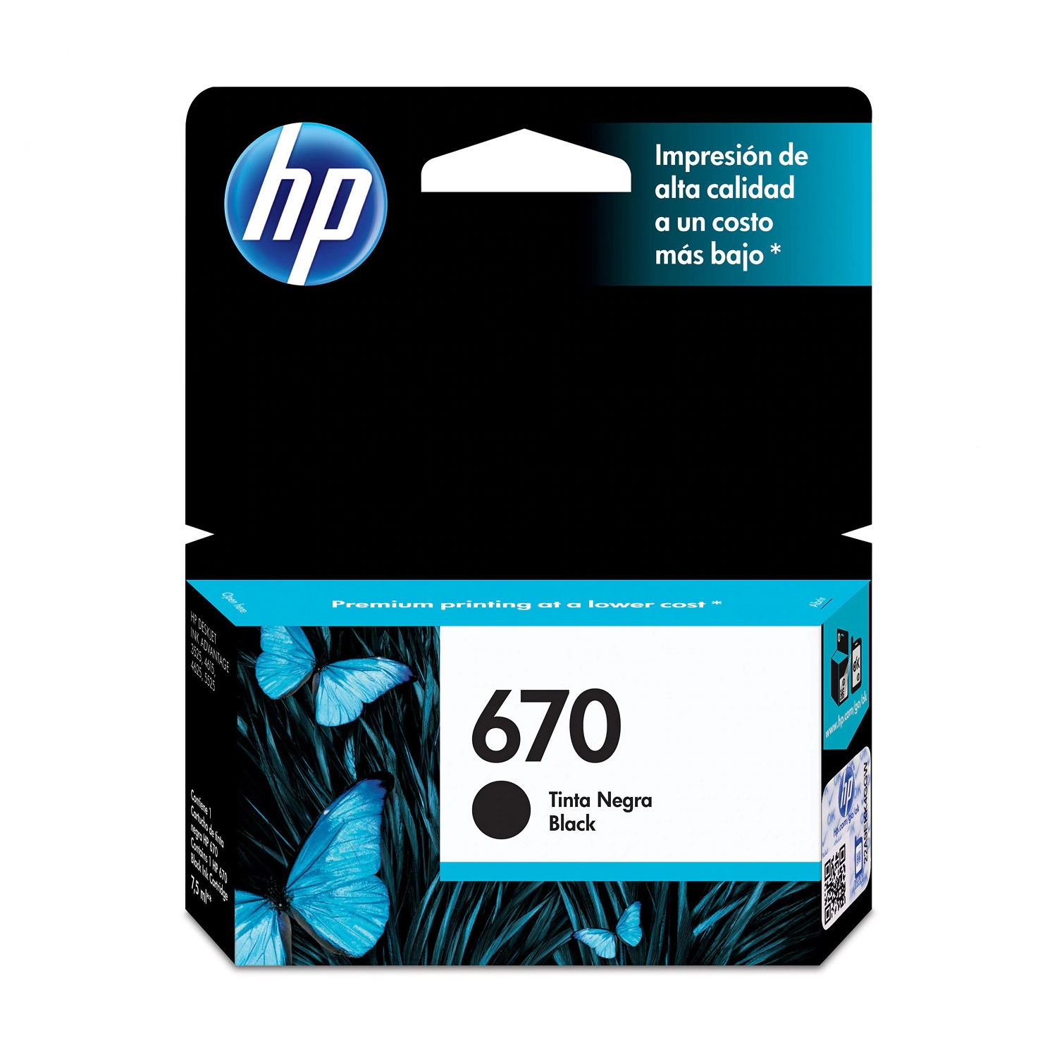 [HP-CZ113AL] Cartucho De Tinta Hp 670 Negro