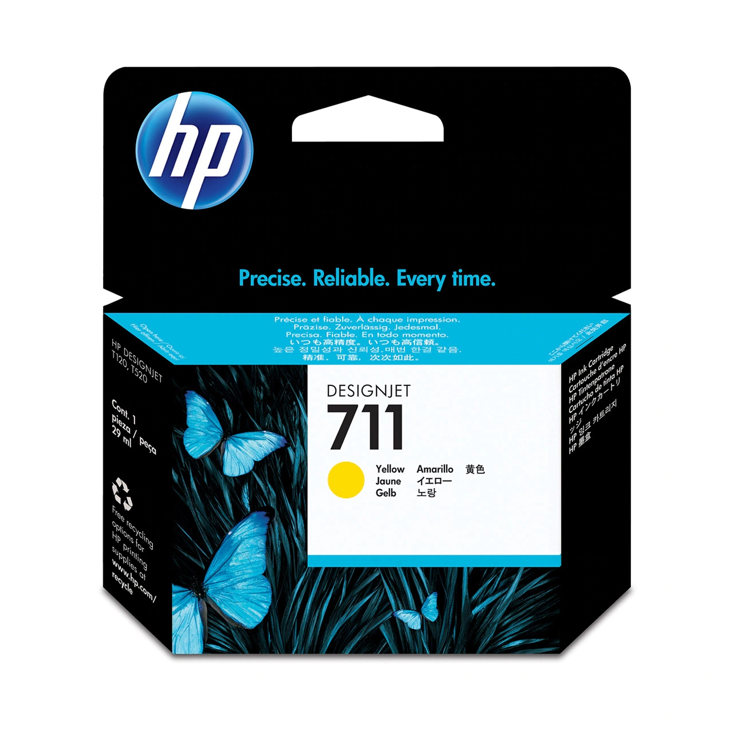 [HP-CZ132A] Cartucho De Tinta Hp 711 Amarillo