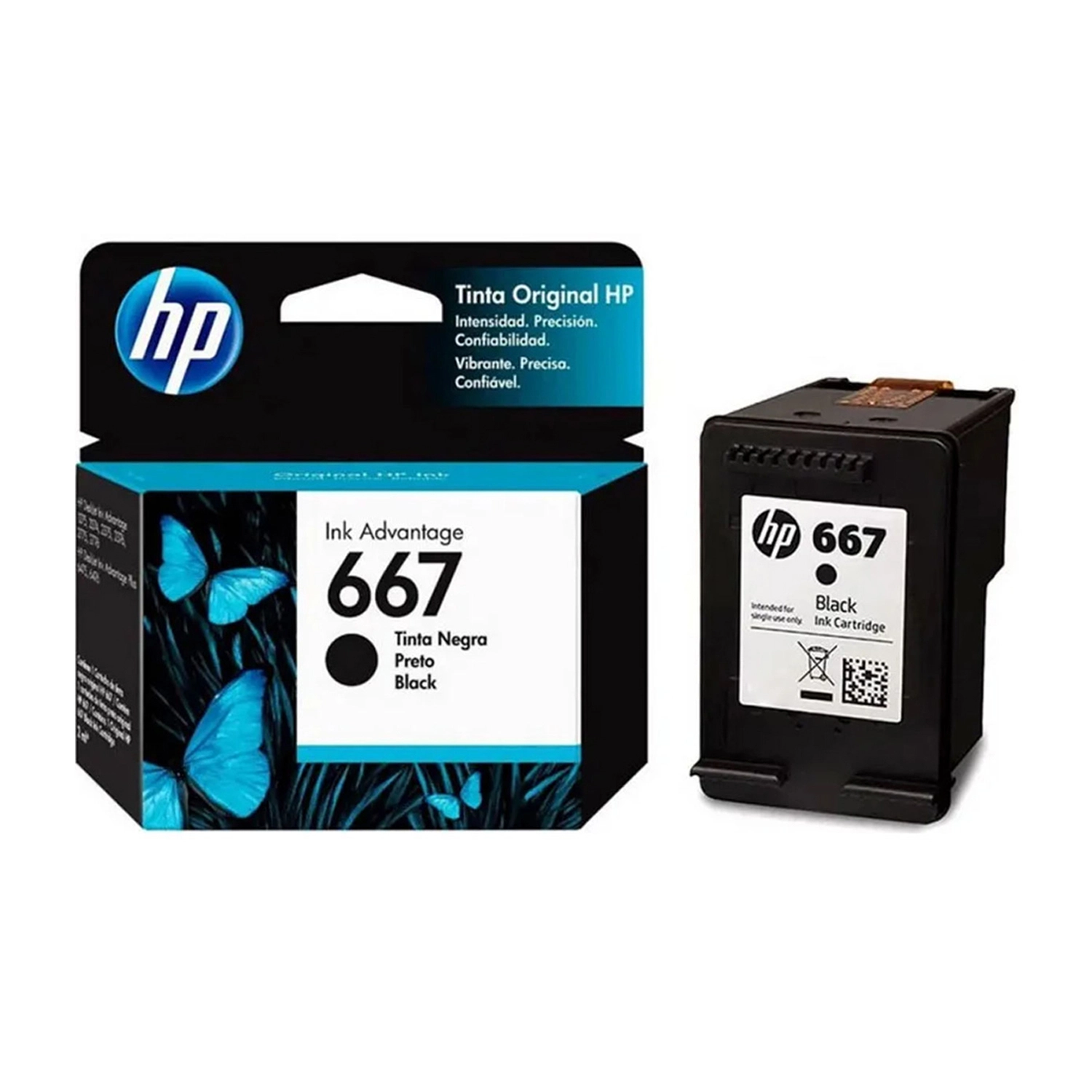 [HP-3YM79AL] Cartucho De Tinta  Hp 667 Negra