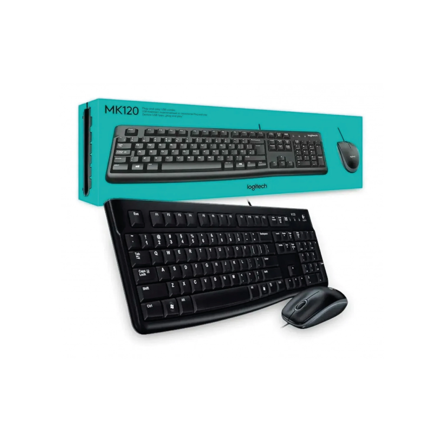 [LOGK MMK120USBK] Combo Teclado y Mouse Logitech  MK120 Español
