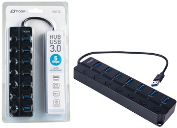[11430] Hub Usb Noganet Ngh-46 7 Puertos Usb 3.0 - No Incluye Cable