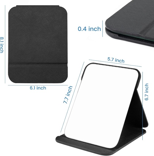 [11438] Xaea Espejo Estándar Grande 25×17 Modv-0006 – Varios – Negro Plegable