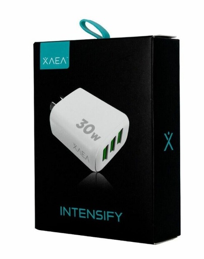 [11447] Xaea Cargador 220V Modo-B015 Intensify – 3 Usb + Cable Tipo C – Carga Rapida