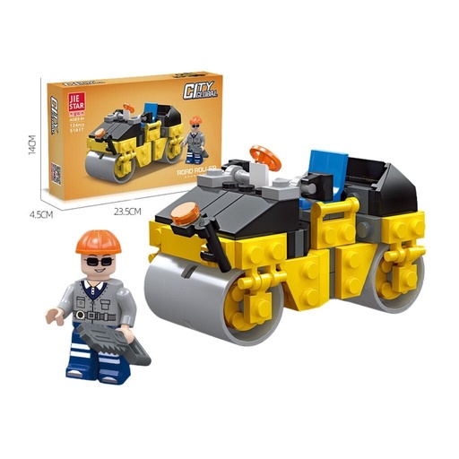 [11464] Tractor Contrucción Bloques Road Roller Jdmz-103