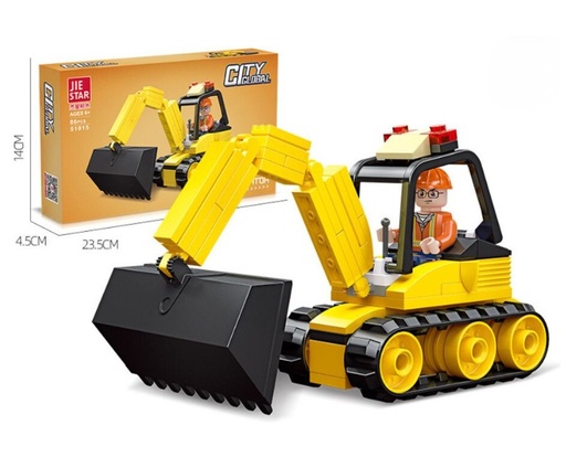 [11477] Zumo Jdmz-103 Bloques Cavadora Tipo Lego 86 Piezas - Edad 6+