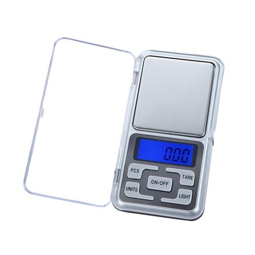 [11479] Balanza Digital De Precisión Portatil 0,1Gr Hasta 500Gr Plateada Modv-001O