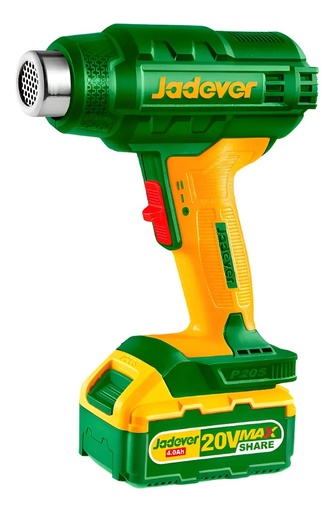 [11604] Jadever Pistola De Calor Inalámbrica Con Boquillas 20V 300/550° 100-200L/m (No Incluye Batería) - Jdkh1501