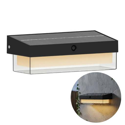 [11625] Trefi Aplique Solar Exterior 13W Luz Cálida 1300Lm 3000K Ip54  Con Sensor Nocturno 12Hs