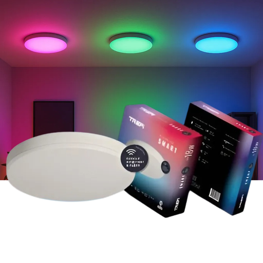 [11633] Trefi Plafon Led Smart Redondo Luz Rgb + Blancos 18W 1260Lm Compatible Con Alexa/Google/Smart Life